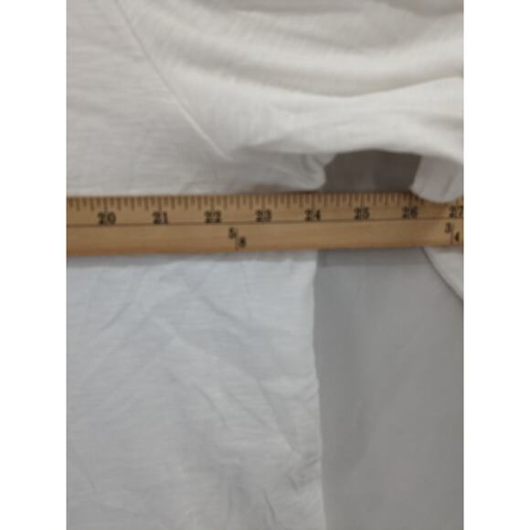 Slub Tee Kirkland Signature White XXL Curved Hem Layering Hi Low Relaxed Cotton - Picture 6 of 8